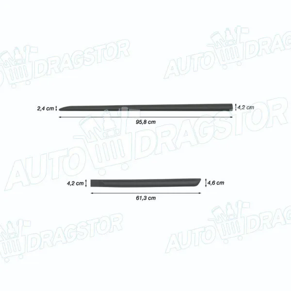 Set bočnih lajsni MITSUBISHI ASX (GA), 10-; OUTLANDER SPORT, 10-; 