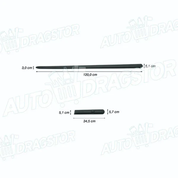 Set bočnih lajsni MINI COOPER (R50/52/53), 01-07; ONE (R50/52), 01-07; 