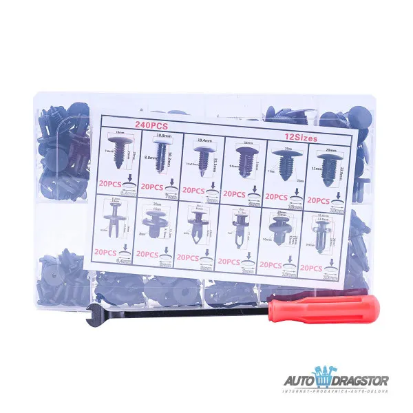 SET ŽABICA 240KOM SA ALATOM ZA VADJENJE 