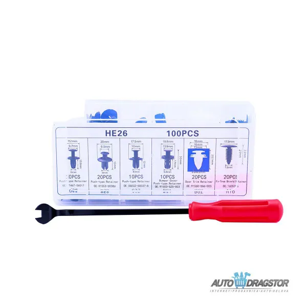 SET ŽABICA 100KOM SA ALATOM ZA VADJENJE 