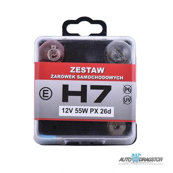 KOMPLET OBAVEZNE OPREME (PRVA POMOĆ,TROUGAO,REFLEKTUJUĆI PRSLUK,KOMPLET SIJALICA H7,UŽE ZA VUČU) 