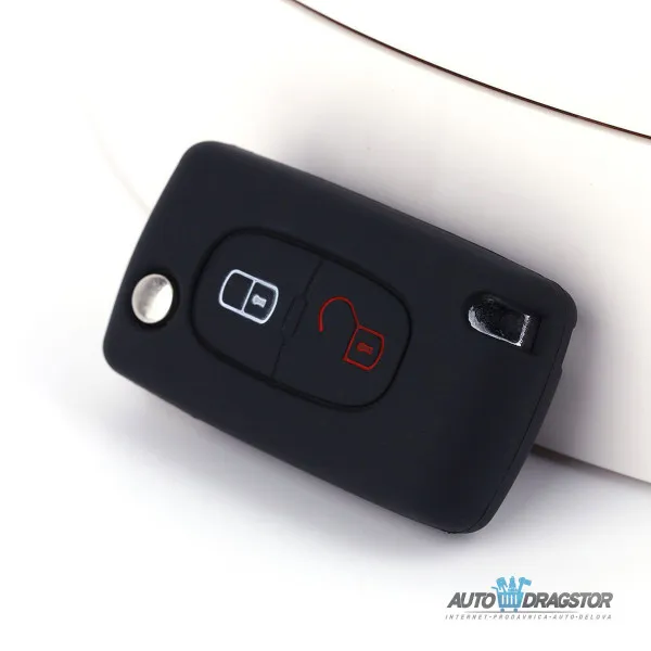 SILIKONSKA NAVLAKA ZA KLJUČEVE CRNA PEUGEOT 