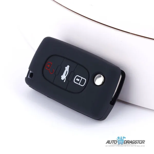 SILIKONSKA NAVLAKA ZA KLJUČEVE CRNA PEUGEOT 