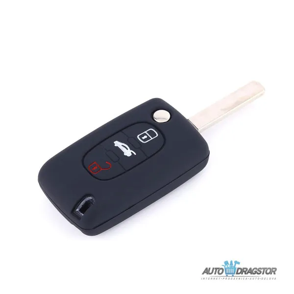 SILIKONSKA NAVLAKA ZA KLJUČEVE CRNA PEUGEOT 