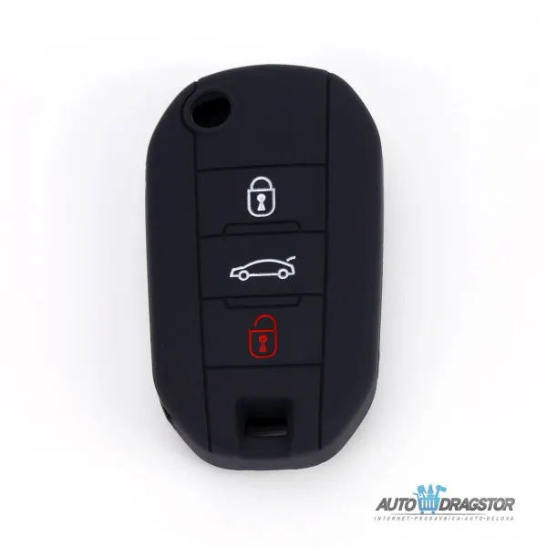SILIKONSKA NAVLAKA ZA KLJUČEVE CRNA PEUGEOT 