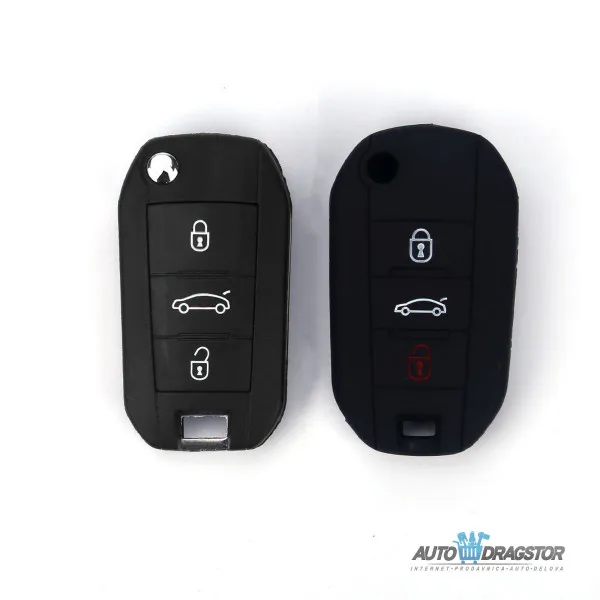 SILIKONSKA NAVLAKA ZA KLJUČEVE CRNA PEUGEOT 