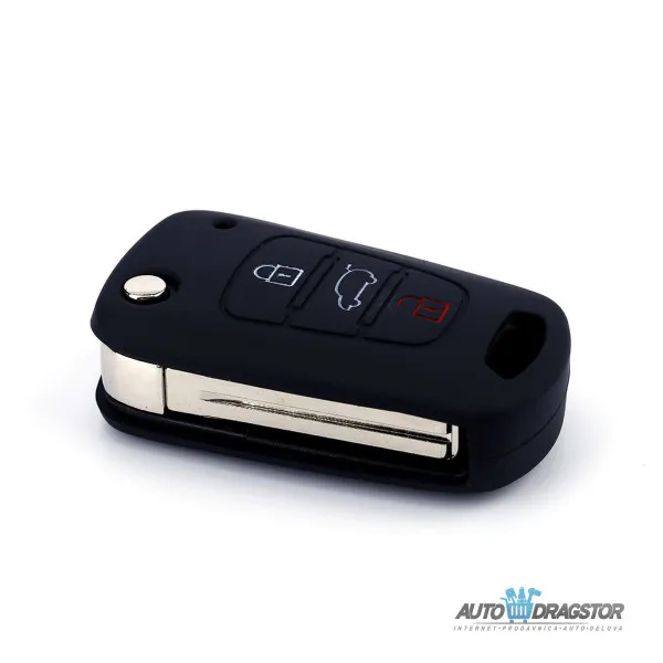 SILIKONSKA NAVLAKA ZA KLJUČEVE CRNA KIA 