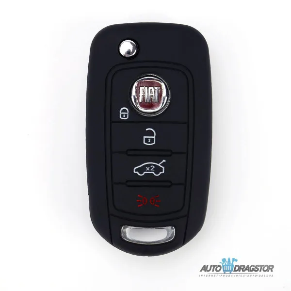SILIKONSKA NAVLAKA ZA KLJUČEVE CRNA FIAT 