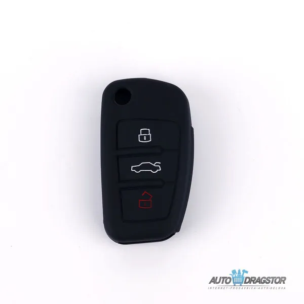 SILIKONSKA NAVLAKA ZA KLJUČEVE CRNA AUDI 