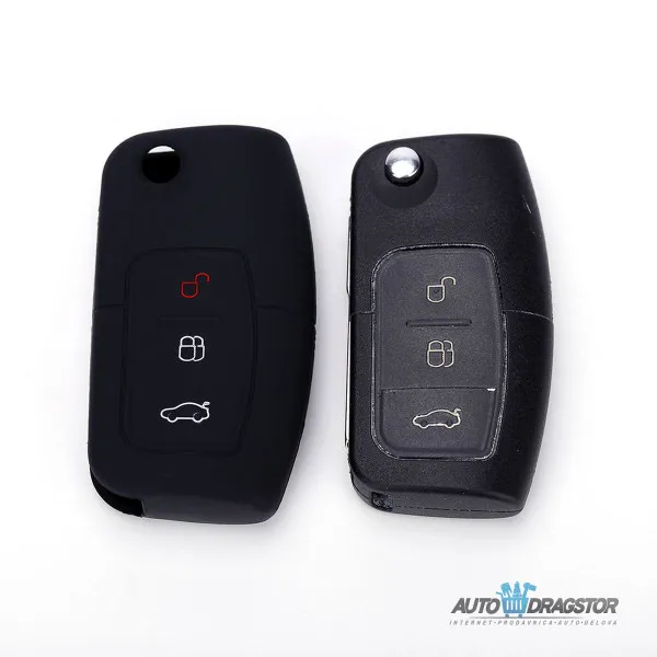 SILIKONSKA NAVLAKA ZA KLJUČEVE CRNA FORD 