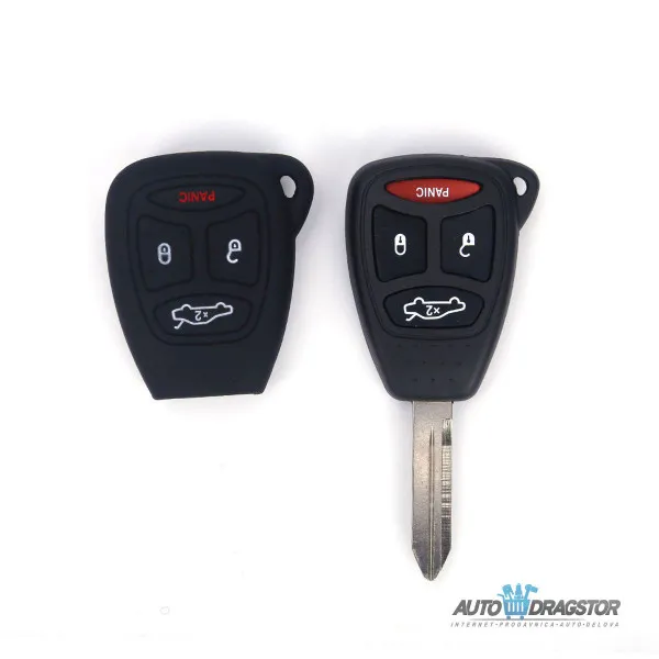 SILIKONSKA NAVLAKA ZA KLJUČEVE CRNA JEEP 