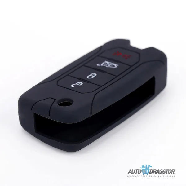 SILIKONSKA NAVLAKA ZA KLJUČEVE CRNA JEEP 