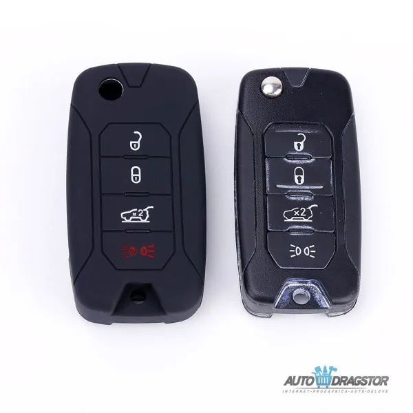 SILIKONSKA NAVLAKA ZA KLJUČEVE CRNA JEEP 