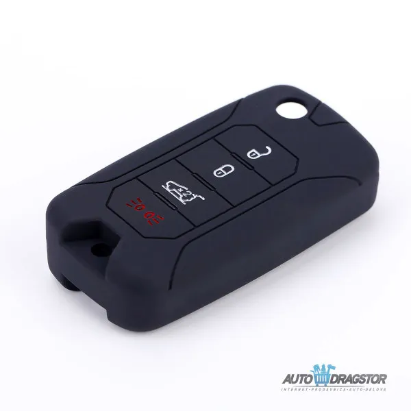 SILIKONSKA NAVLAKA ZA KLJUČEVE CRNA JEEP 