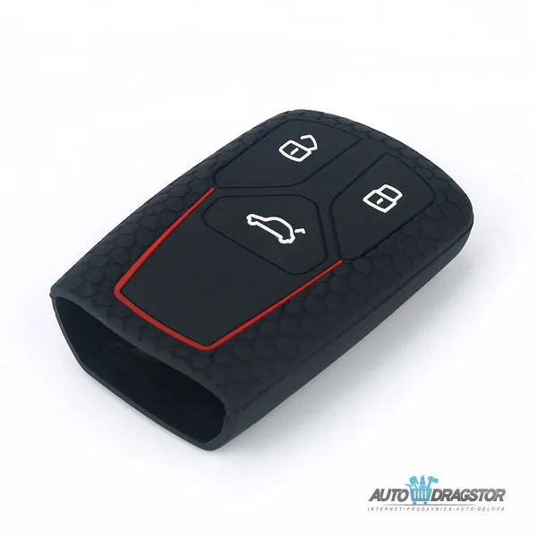 SILIKONSKA NAVLAKA ZA KLJUČEVE CRNA AUDI 
