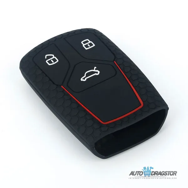 SILIKONSKA NAVLAKA ZA KLJUČEVE CRNA AUDI 