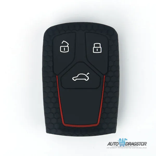 SILIKONSKA NAVLAKA ZA KLJUČEVE CRNA AUDI 