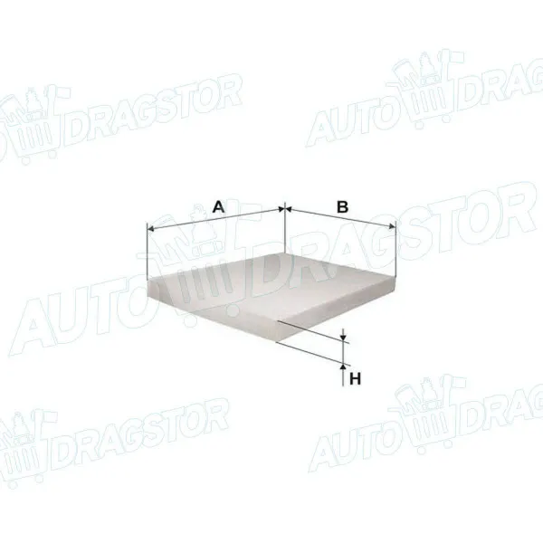 Filter kabine sa aktivnim ugljem AUDI, PEUGEOT, SEAT, SKODA, VOLKSWAGEN 