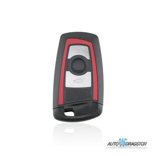 KUĆIŠTE OKLOP KLJUČA 3 DUGMETA  ZA BMW SA CRVENIM OKVIROM 