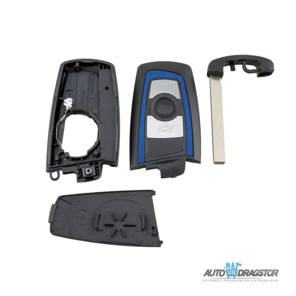 KUĆIŠTE OKLOP KLJUČA 3 DUGMETA  ZA BMW SA PLAVIM OKVIROM 