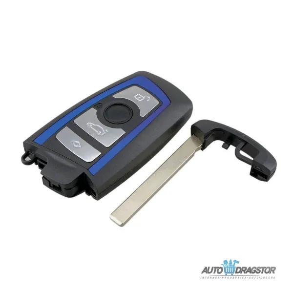 KUĆIŠTE OKLOP KLJUČA 4 DUGMETA  ZA BMW SA PLAVIM OKVIROM 