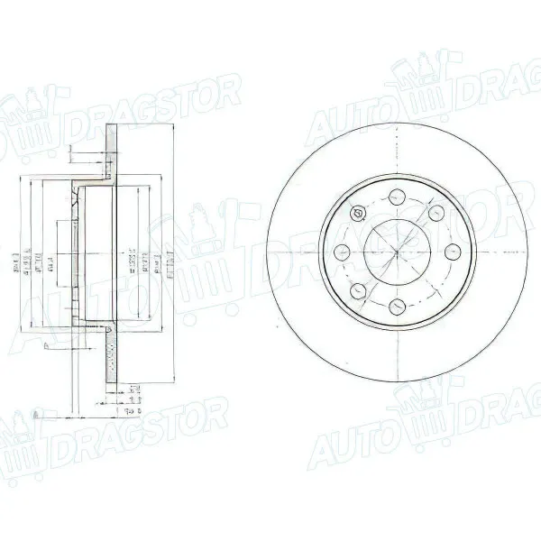Kočioni diskovi OPEL CORSA A (S83), 83-93; KADETT D, 79-84; KADETT E (T85), 84-93; 