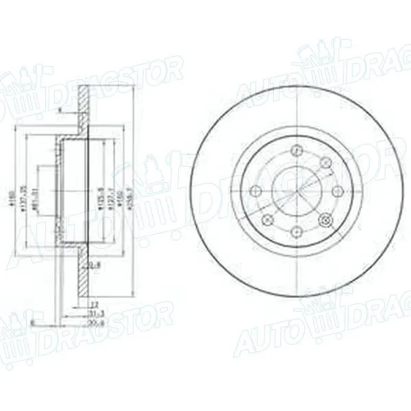 Kočioni diskovi VOLVO 400 (445/464/480), 87-97; 