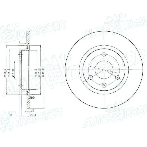 Kočioni diskovi CITROËN AX (ZA), 86-98; 