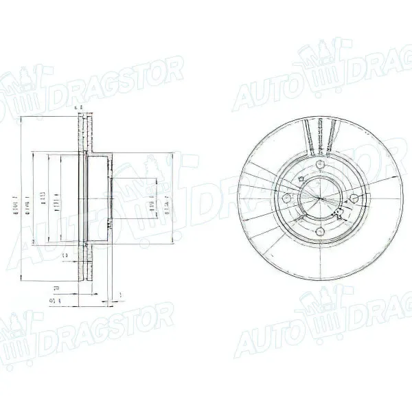 Kočioni diskovi SUZUKI BALENO (EG), 95-02; LIANA (ER), 01-07; 