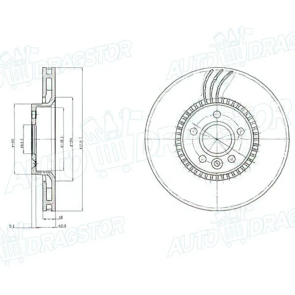 Kočioni diskovi VOLVO V70 (BW), 07-16; XC90 (C_), 02-15; 