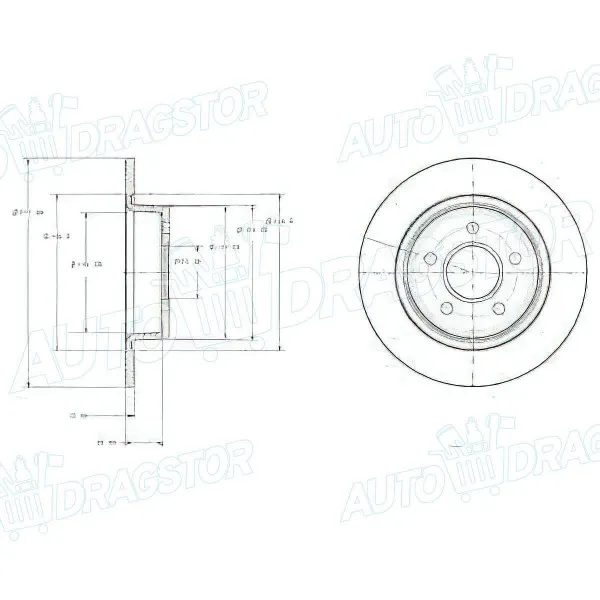 Kočioni diskovi FORD TRANSIT CONNECT (C170), 02-14; 