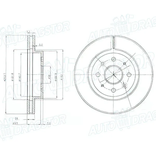 Kočioni diskovi KIA RIO (DC), 00-05; 