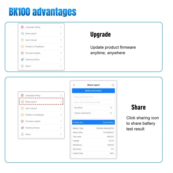 AKUMULATOR TESTER ZA VOZILA I MOTORE BLUETOOTH 