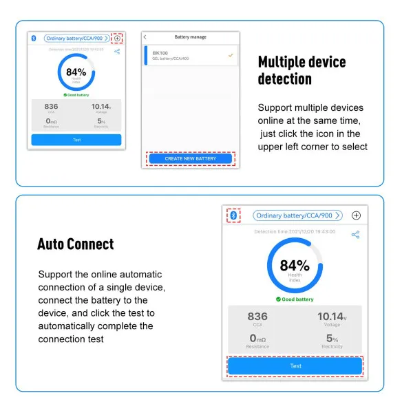 AKUMULATOR TESTER ZA VOZILA I MOTORE BLUETOOTH 
