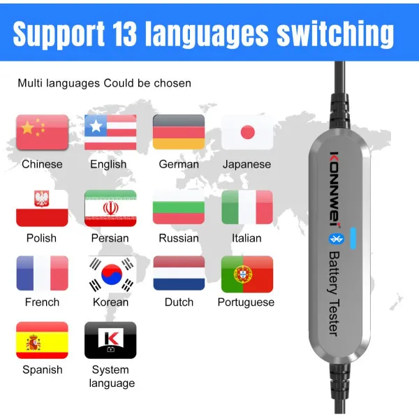 AKUMULATOR TESTER ZA VOZILA I MOTORE BLUETOOTH 