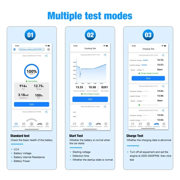 AKUMULATOR TESTER ZA VOZILA I MOTORE BLUETOOTH 