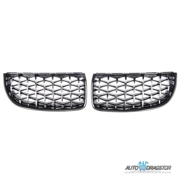 BMW 3 (E90) Sedan (E91) Touring 2005-2008 MASKA DIAMOND CRNA SET 2 KOM 