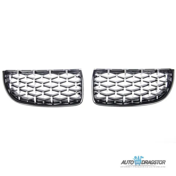 BMW 3 (E90) Sedan (E91) Touring 2005-2008 MASKA DIAMOND HROM CRNA SET 2 KOM 