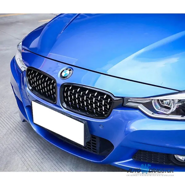BMW 3 (F30) Sedan (F31) Touring 2011-2019 MASKA DIAMOND HROM CRNA SET 2 KOM 