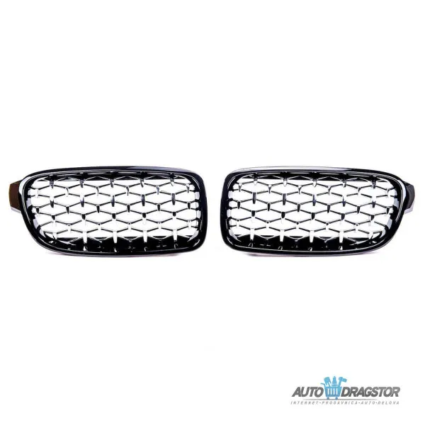 BMW 3 (F30) Sedan (F31) Touring 2011-2019 MASKA DIAMOND HROM CRNA SET 2 KOM 