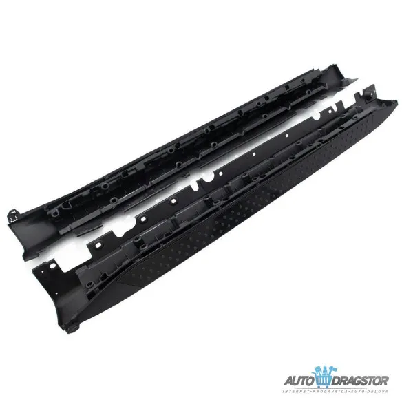 BMW X5 (E70) 2007-2013  ALUMINIJUMSKO BOČNO GAZIŠTE KOMPLET SA DELOVIMA ZA MONTAŽU U CRNOJ BOJI-SET 