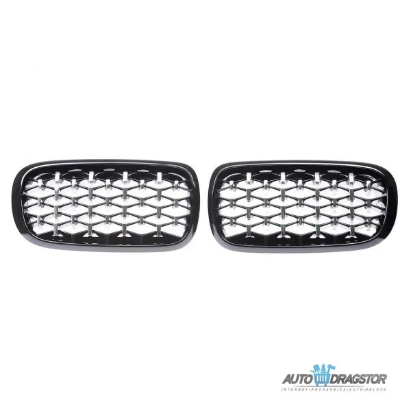 BMW X5 (F15, F85) X6 (F16, F86) 2013-2018 MASKA DIAMOND HROM CRNA SET 2 KOM 