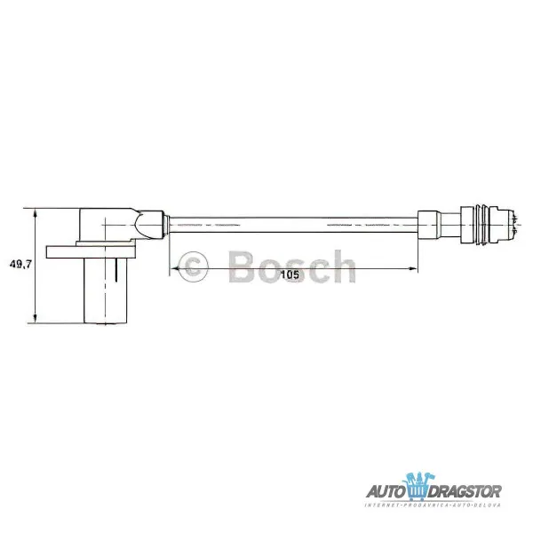 Abs senzor PORSCHE 911 (996), 97-06; BOXSTER (986), 96-04; 