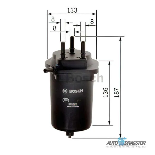Filter goriva RENAULT MEGANE II (M), 02-08; SCENIC II (JM), 03-09; 