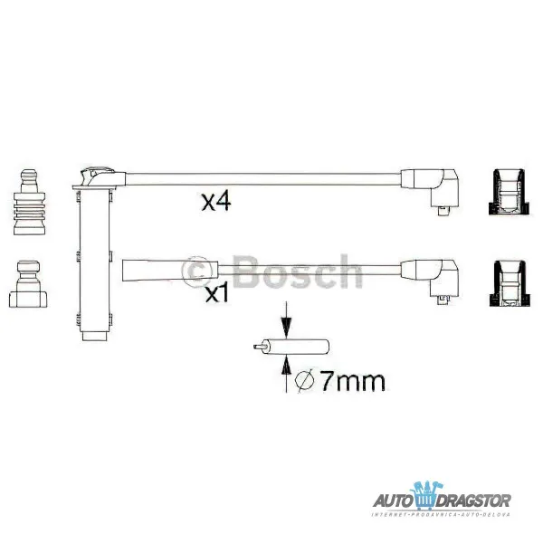 Kablovi svećica ROVER/MG 200 (RF), 95-00; 200 (XW), 89-95; 25 (RF), 99-05; 400 (RT), 95-99; 400 (XW), 90-95; MG F, 95-11; MG ZR, 01-06; MG ZS, 01-06; 