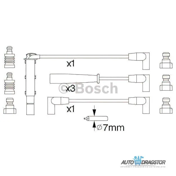 Kablovi svećica RENAULT SAFRANE (B54), 92-00; 