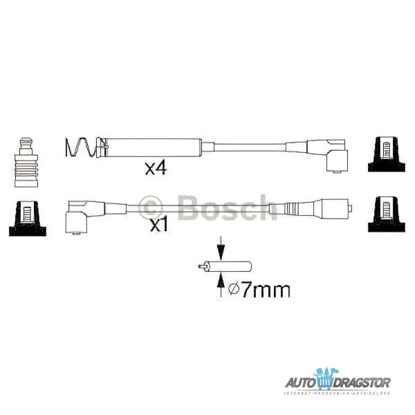 Kablovi svećica OPEL COMBO B, 93-00; CORSA A (S83), 83-93; CORSA B (S93), 93-00; 