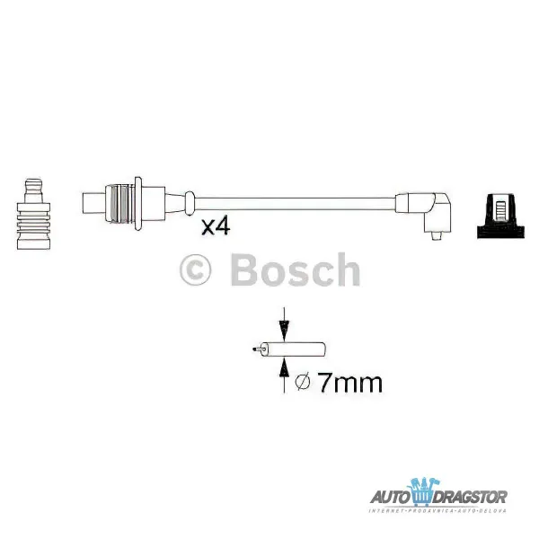Kablovi svećica CITROËN BERLINGO (MF/G_), 96-08; BX (XB), 82-94; XANTIA (X1/X2), 93-01; XSARA (N0/N1/N2), 97-05; ZX (N2), 91-97; 