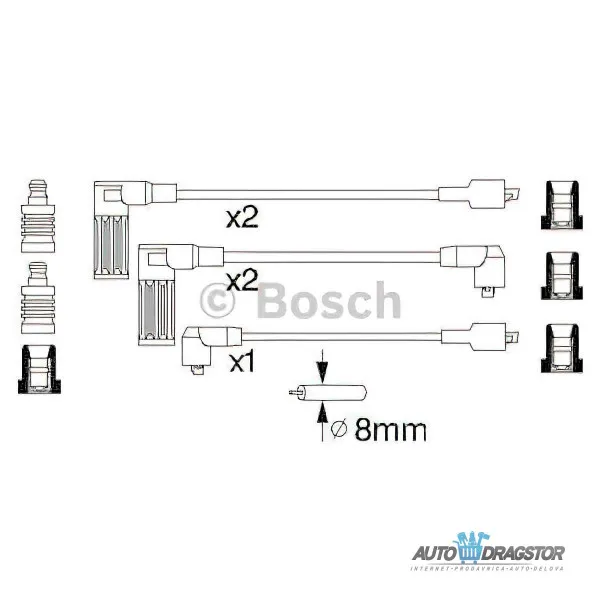 Kablovi svećica FIAT TEMPRA (159), 90-96; TIPO (160), 88-96; 