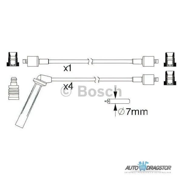 Kablovi svećica SAAB 9-3 (YS3D), 98-03; 900, 78-92; 900, 93-98; 9000, 85-97; 